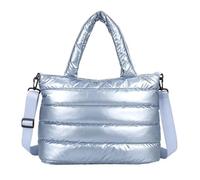 JBJYGSG Bolso Acolchado Mujer Crossbody Handbag Down Padding Shoulder Bag Quilted Puffy Handbag Puffer Tote Bag Down Cotton Padded(Blue)