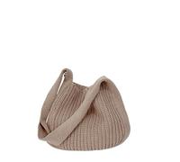 JBJYGSG Bolso De Ganchillo Bolso de mano de punto for mujer, de gran capacidad, tipo bandolera(Khaki)