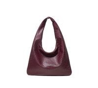JBJYGSG Bolso Grande Mujer Bolso de hombro de piel tejida, bolso de mano for mujer, bolso de mano de gran capacidad, con forma de media luna y cremallera en la axila.(Color 10)