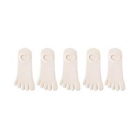JBJYGSG Calcetines Barefoot 5 pares de calcetines invisibles de verano for mujer y niña de algodón finos sólidos suaves boca poco profunda transpirables No se muestran calcetines de 5 dedos(Khaki)