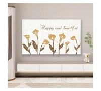 JBJYGSG Cubierta Para Tv Funda protectora for pantalla de TV, antipolvo, for colgar en el hogar, de poliéster, elástica, color crema y resistente al viento.(Color 07,60-65 inch)