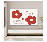 JBJYGSG Cubierta Para Tv Funda protectora for pantalla de TV, antipolvo, for colgar en el hogar, de poliéster, elástica, color crema y resistente al viento.(Color 14,85 inch)