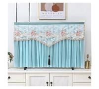 JBJYGSG Cubierta Para Tv Lace Embroidery Wall Mounted TV Cover Tassel Chiffon Living Room Decoration LCD TV Protection Cover No Need To Disassemble(Color12,190x Height 113cm)