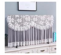 JBJYGSG Cubierta Para Tv Lace Embroidery Wall Mounted TV Cover Tassel Chiffon Living Room Decoration LCD TV Protection Cover No Need To Disassemble(Green,110x Height 63cm)