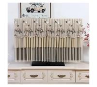 JBJYGSG Cubierta Para Tv Simplified Cover For Television Lace Desktop Wall Mounted TV Cover Turn On The TV Without Removing The Minimalist Cover(Style B Coffee color,175 x Height 110cm)