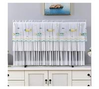 JBJYGSG Cubierta Para Tv TV Cover Can Be Turned on Without Remove The TV Cover Hanging Desktop Thin LCD Protective Cover with Lace Simple(Color 014,109x63cm)