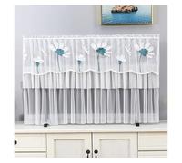 JBJYGSG Cubierta Para Tv TV Cover Can Be Turned on Without Remove The TV Cover Hanging Desktop Thin LCD Protective Cover with Lace Simple(Color 020,109x63cm)