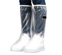 JBJYGSG Cubrezapatos de tubo alto for hombre y mujer con borde prensado impermeable a la lluvia y suela engrosada, resistente al desgaste y a la suciedad.(S 34-35)