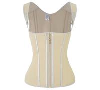 JBJYGSG Faja Moldeadora Mujer Chaleco Moldeador Deshuesado de Acero 15 for Mujer, Entrenador de Cintura de látex, Control de Barriga, Adelgazante, Gancho con Cremallera(Beige,L)