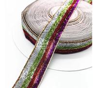 JBJYGSG Goma Elastica Cinta con Purpurina de 3 Yardas y 38mm, decoración for Fiesta de Boda, Cinta Hecha a Mano for Envolver Regalos, Lazo for el Pelo, Cinta DIY(Multi-colored-11)