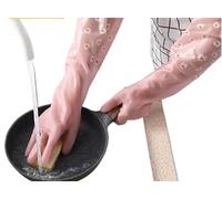 JBJYGSG Guantes Limpieza 2PCS Fleece Lined Extended Cuff Dishwashing Gloves Rubber Thermal Insulation Kitchen Household Cleaning(Color3)