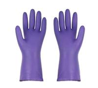 JBJYGSG Guantes Limpieza 2Pcs Flocked Lining Household Gloves Heavy Duty PVC Rubber Cleaning Non-Slip Grip For Dicsh Washing Kitchen Warm Cold Weather(Purple)