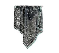 JBJYGSG PañUelos Cuello Mujer Pañuelo cuadrado con estampado de anacardos for mujer, de primavera y verano, de 70 cm, transpirable, de seda sintética.(Red)