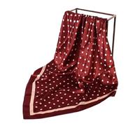 JBJYGSG PañUelos Cuello Mujer Pañuelo for la cabeza for mujer, marca de lujo, 90 x 90 cm, cuadrado de seda satinada, pañuelo for el cuello(Red)