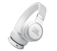 JBL Auriculares inalámbricos circumaurales Live 670 NC, con tecnología Bluetooth y cancelación adaptativa de ruido, hasta 65 horas de reproducción, blanco