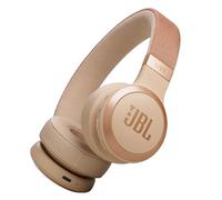 JBL Auriculares inalámbricos circumaurales Live 670 NC, con tecnología Bluetooth y cancelación adaptativa de ruido, hasta 65 horas de reproducción, beige
