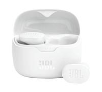 JBL Auriculares Tune Buds In-Ear, inalámbricos, resistentes al agua, cancelación de ruido y tecnología de 4 micrófonos, con batería de hasta 48 horas de duración, en blanco