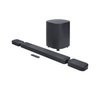 JBL Bar 1000 MK2, Barra de Sonido Bluetooth 7.1.4 para TV con Altavoces Desmontables, subwoofer de 10", Sonido Envolvente Dolby Atmos y DTS:X, HDMI eARC, Wi-Fi, PureVoice 2.0 y MultiBeam 3.0, Negro