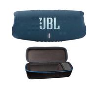 JBL Charge 5 - Altavoz Bluetooth inalámbrico portátil impermeable con divvi Funda rígida protectora - Azul
