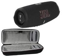 JBL Charge 5 - Altavoz Bluetooth portátil con funda rígida exclusiva de viaje con IP67 impermeable y carga USB (negro), Charge 5 con funda