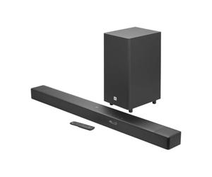 JBL Cinema SB595 - Barra de sonido de 3.1.2 canales con verdadero Dolby Atmos, subwoofer inalámbrico, 440 W de potencia, HDMI eARC, transmisión Bluetooth, altavoz central para diálogos claros, sistema