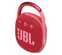 JBL Clip 4 Altavoz inalámbrico con Bluetooth, resistente al agua (IP67) y al polvo, con estilo llamativo y diseño portátil, 10h de música continua, rojo