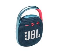 JBL Clip 4 Altavoz inalámbrico con Bluetooth, resistente al agua (IP67) y al polvo, con estilo llamativo y diseño portátil, 10h de música continua, rosa y azul