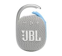 JBL Clip 4 Eco Altavoz Bluetooth inalámbrico, resistente al agua y con 10 horas de batería, blanco