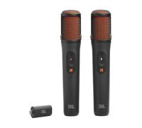 JBL EasySing Mics, 2 micrófonos de Karaoke inalámbricos con IA y eliminación de Voz en Tiempo Real y dongle PartyBox USB-C, Negro