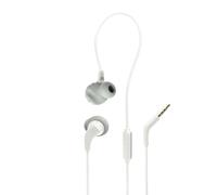 JBL Endurance Run 2, auriculares deportivos intrauditivos con cable, a prueba de sudor con auriculares magnéticos y micrófono remoto en línea de un botón, en blanco