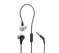 JBL Endurance Run 3 Auriculares Deportivos con Cable, tecnología FlipHook y TwistLock, Resistentes al Polvo y al Agua, IP65, Sonido JBL Pure Bass, micrófono y Mando, Negro/Gris