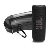 JBL FLIP 6 - Paquete de altavoces portátiles impermeables con funda de fibra de carbono gSport (negro)