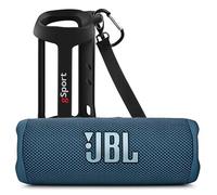 JBL FLIP 6 - Paquete de altavoces portátiles impermeables con funda de silicona gSport (azul)