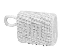 JBL GO 3 Altavoz inalámbrico portátil con Bluetooth, resistente al agua y al polvo (IP67), hasta 5h de reproducción con sonido de alta fidelidad, blanco