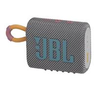 JBL Go 3 - Mini altavoz Bluetooth portátil, audio grande y graves potentes, IP67 impermeable y resistente al polvo, 5 horas de tiempo de reproducción, altavoz para el hogar, exteriores y viajes (gris)