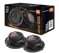 JBL GTO629 - Altavoces coaxiales de Audio para Coche de 6.5 Pulgadas, 2 vías, 360 vatios de Potencia máxima, reemplazo de tamaño de fábrica, Incluye paño de Limpieza Iron Crush.