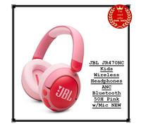 JBL JR470NC Niños Auriculares Inalámbricos ANC Bluetooth 50H Rosa con Micrófo...