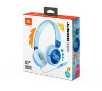 JBL Auriculares Junior 320, supraaurales para niños, micrófono, Safe Sound 85 dB, azul