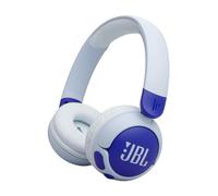 JBL Junior 320 BT, Auriculares supraaurales e inalámbricos para niños, Bluetooth, micrófono, Safe Sound, volúmen hasta 85 dB, 50 hrs de batería, Set de Pegatinas, diseño Plegable, Azul
