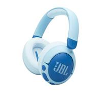JBL Junior 470 NC, Auriculares supraaurales e inalámbricos para niños, Bluetooth, cancelación Activa de Ruido, volúmen hasta 85 dB, 50 hrs de batería, Set de Pegatinas, diseño Plegable, Azul