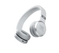 JBL Live 460NC - Auriculares inalámbricos con cancelación de ruido con batería de larga duración y control de asistente de voz, color blanco, mediano