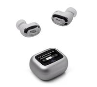 JBL Live Buds 3 Auriculares inalambricos de botón,True Wireless con cancelación de ruido adaptable, hasta 40 horas de reproducción, Bluetooth, audio de alta resolución, plateado