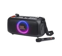 JBL PartyBox On-The-Go Essential Bocina Portátil Efecto Luz Bluetooth, 100W de Potencia, Reproducción 6 Horas, Resistente a Salpicaduras IPX4 - Negro