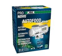 JBL PRONOVO AUTOFOOD - Comedero automático para acuario, alimentación con gránulos de pienso para peces hasta 4 veces al día, incluye soporte y anillo adaptador para ampliar el volumen a 375 ml, color