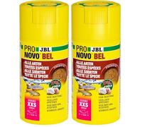 JBL PRONOVO BEL Grano, Alimento básico para Todos Peces de Acuario de 1-3 cm, Gránulos para Peces, Dosificador de Clic, tamaño XXS, 100 ml (Paquete de 2)