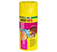 JBL PRONOVO bits Grano, alimento Principal para Discos y cíclidos de 8 - 20 cm, dosificador Clic, gránulos de pienso para Peces, tamaño M, 250 ml