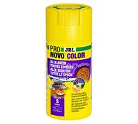 JBL PRONOVO Color Grano Click - Gránulos de pienso para Todos los Peces de Acuario de 3 a 10 cm, dosificador de Clic, gránulos para piensos para Peces, tamaño S, 100 ml