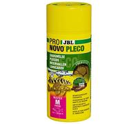JBL PRONOVO PLECO Wafer, Comprimidos alimentarios con cuota de Madera para Locaridés herbívoros de 1-20 cm, Alimento para Peces, Talla M, 250 ml