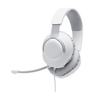 JBL Quantum 100 - Auriculares supraaurales para Juegos con Cable, Color Blanco, Grande