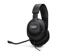 JBL Quantum 100M2 - Auriculares para Juegos con Cable omnidireccional, micrófono Desmontable con opción de Silencio y Almohadillas de Espuma viscoelástica Cubiertas de Tela, compatibles con Todas Las